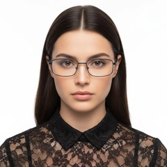 Gafas rectangulares de metal azul #BS2012-1030