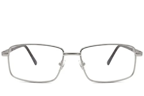 Lunettes rectangulaires en métal argenté #BS2012-1032