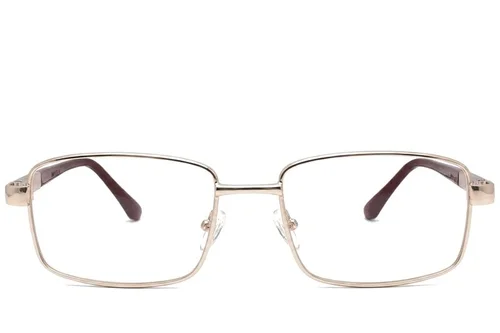 Lunettes rectangulaires en métal doré #BS2012-1033