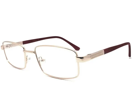 Lunettes rectangulaires en métal doré #BS2012-1033