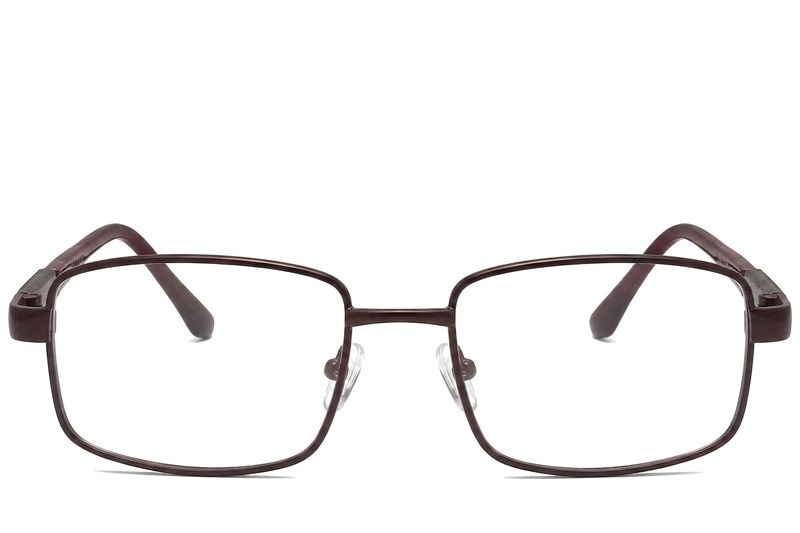 Rectangular Brown Metal Glasses #BS2012-1035