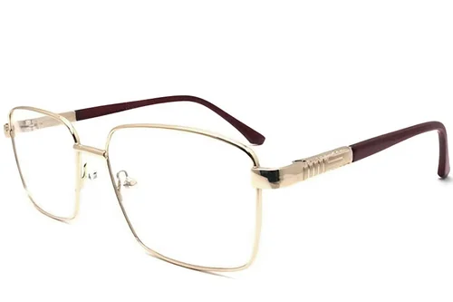 Lunettes rectangulaires en métal doré #BS2012-1039