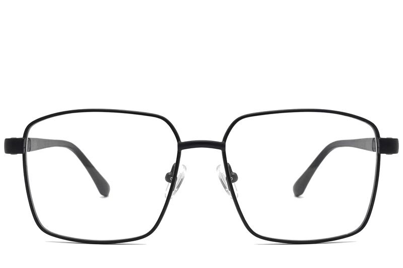Rectangular Black Metal Glasses #BS2012-1040