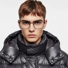 Gafas rectangulares de metal negro #BS2012-1040