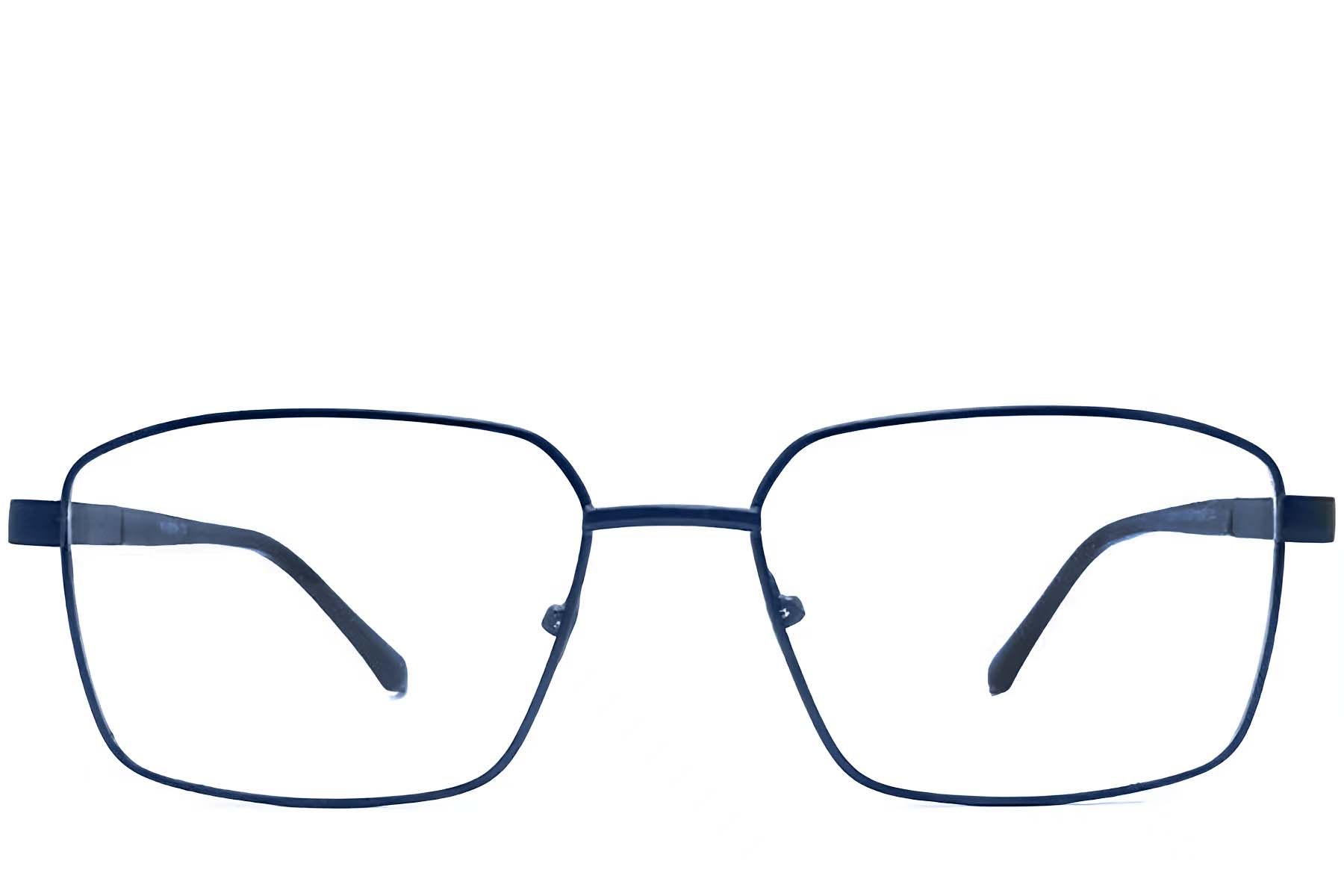 Rectangular Blue Metal Glasses #BS2012-1041