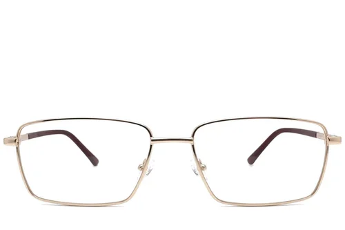 Lunettes rectangulaires en métal doré #BS2012-1044