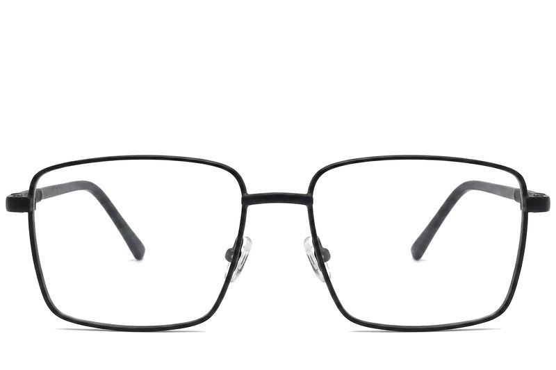 Gafas rectangulares de metal negro #BS2012-1045