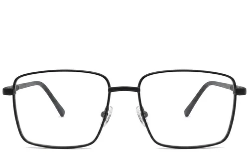 Lunettes rectangulaires en métal noir #BS2012-1045