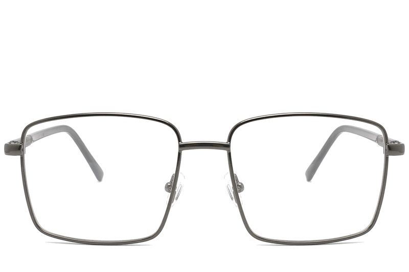 Rectangular Grey Metal Glasses #BS2012-1047