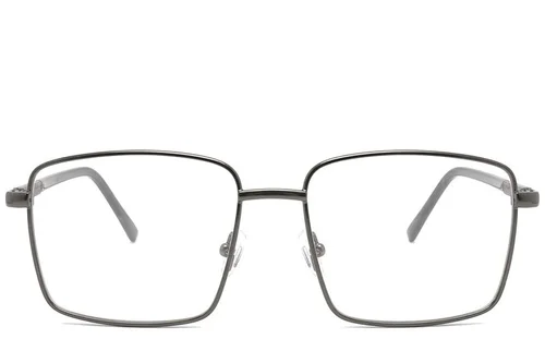 Lunettes rectangulaires en métal gris #BS2012-1047