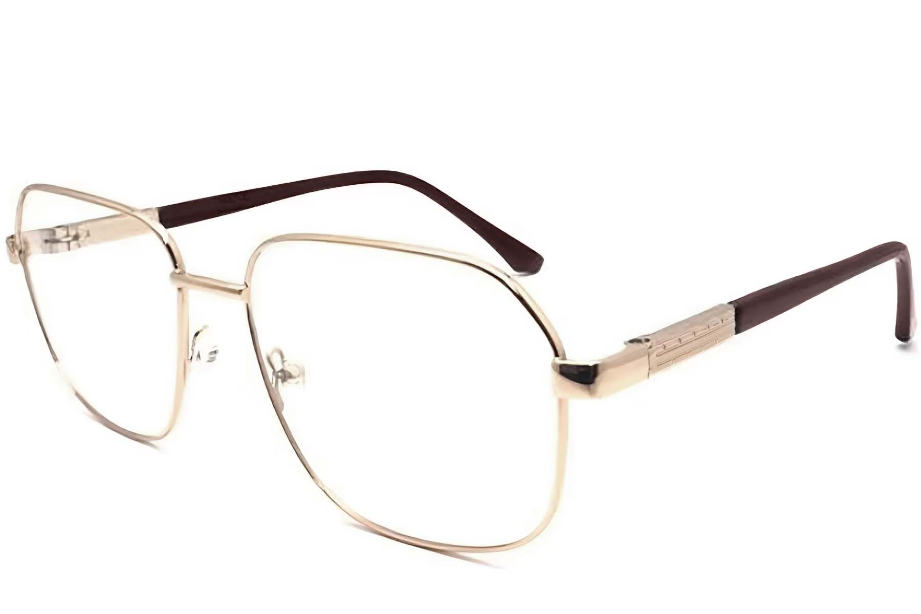 Rectangular Golden Metal Glasses #BS2012-1049