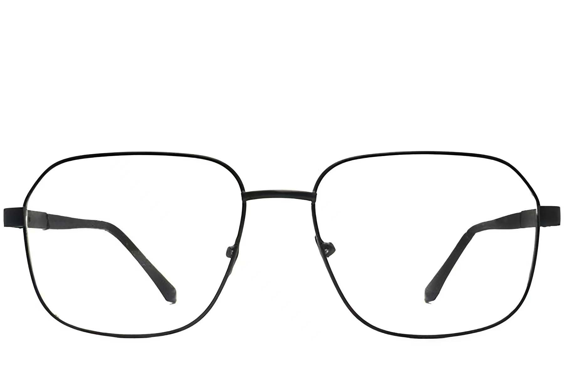 Rectangular Black Metal Glasses #BS2012-1050
