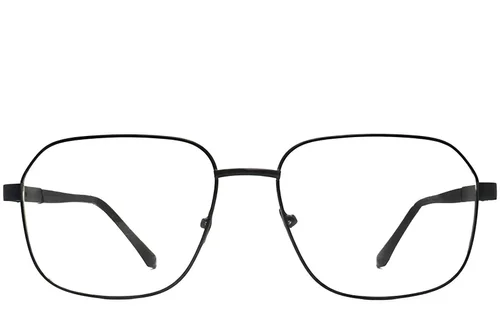 Lunettes rectangulaires en métal noir #BS2012-1050