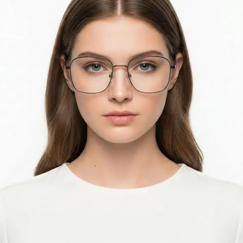Lunettes rectangulaires en métal noir #BS2012-1050