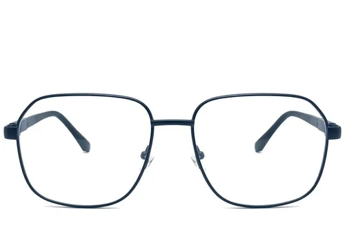 Lunettes rectangulaires en métal bleu #BS2012-1051