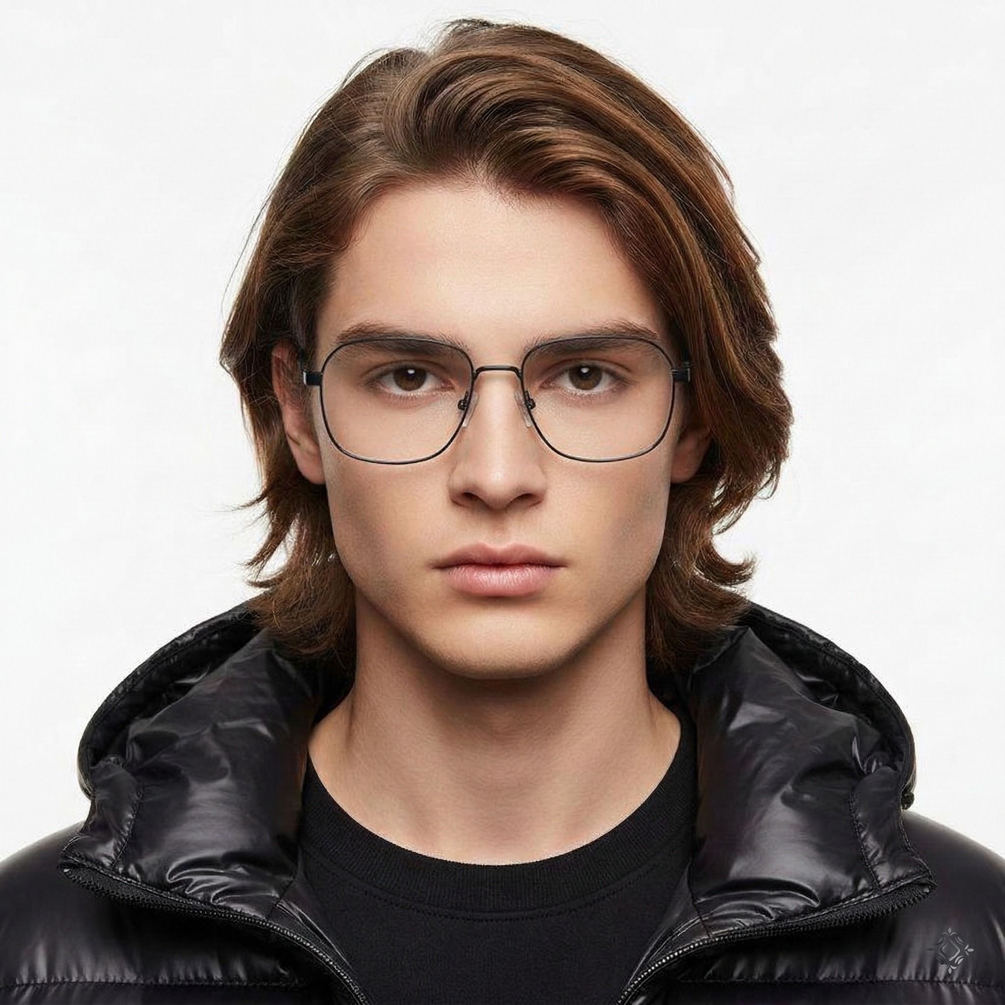 Gafas rectangulares de metal azul #BS2012-1051