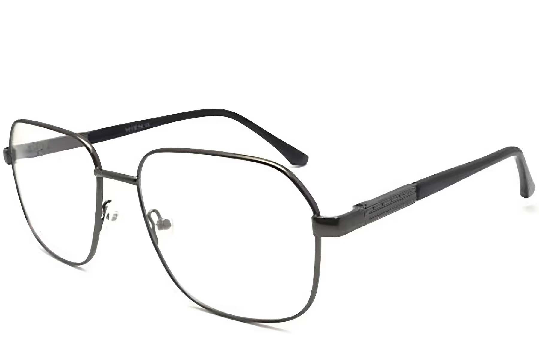 Rectangular Grey Metal Glasses #BS2012-1052