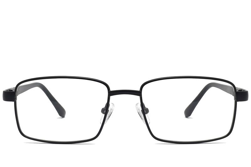 Rectangular Black Metal Glasses #BS2012-1055