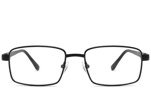 Lunettes rectangulaires en métal noir #BS2012-1055