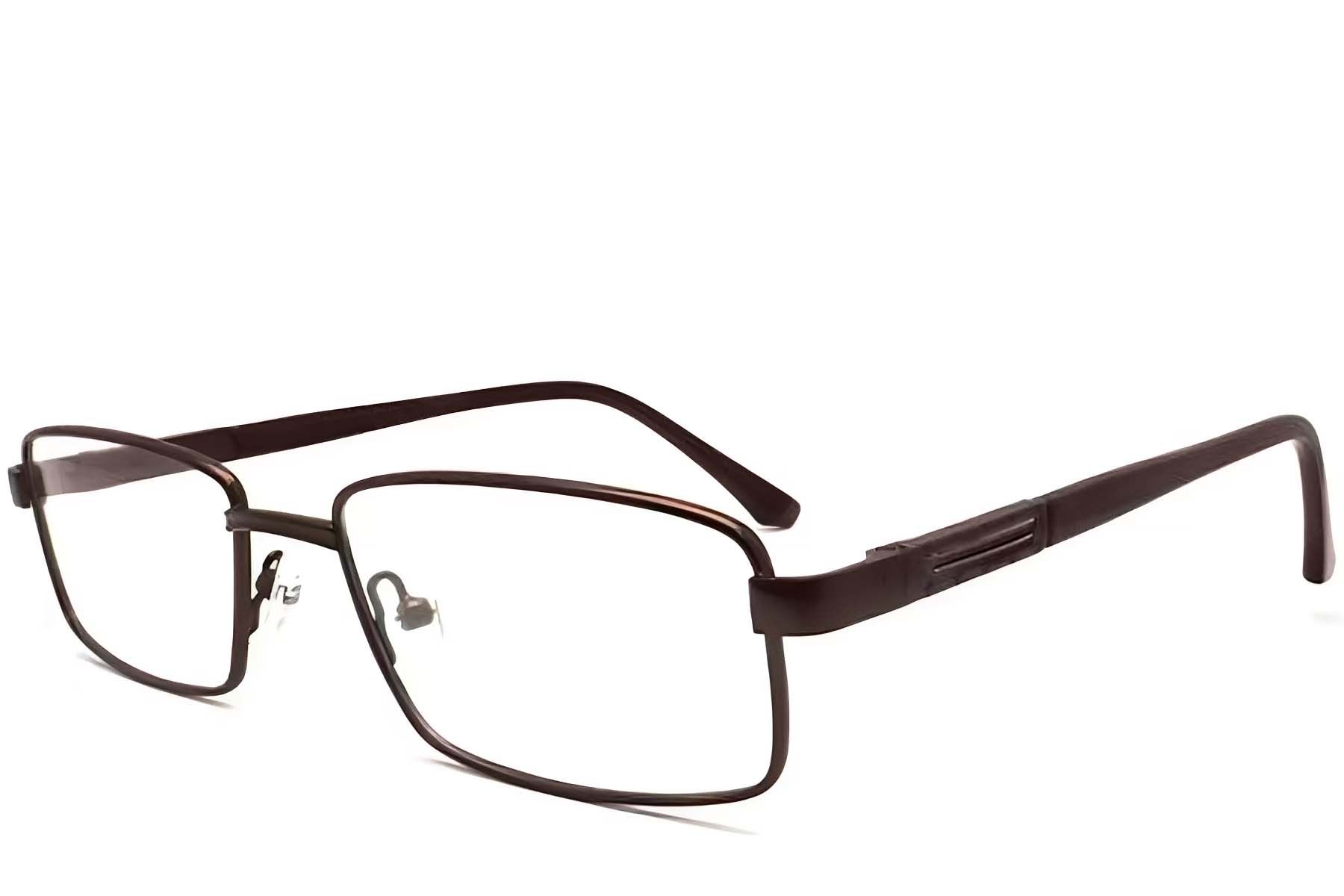 Rectangular Brown Metal Glasses #BS2012-1056