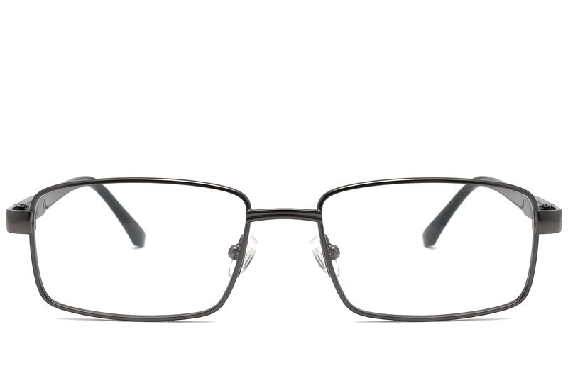 Rechteckige graue Metallbrille #BS2012-1058