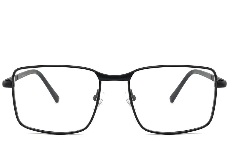 Gafas rectangulares de metal negro #BS2012-1061