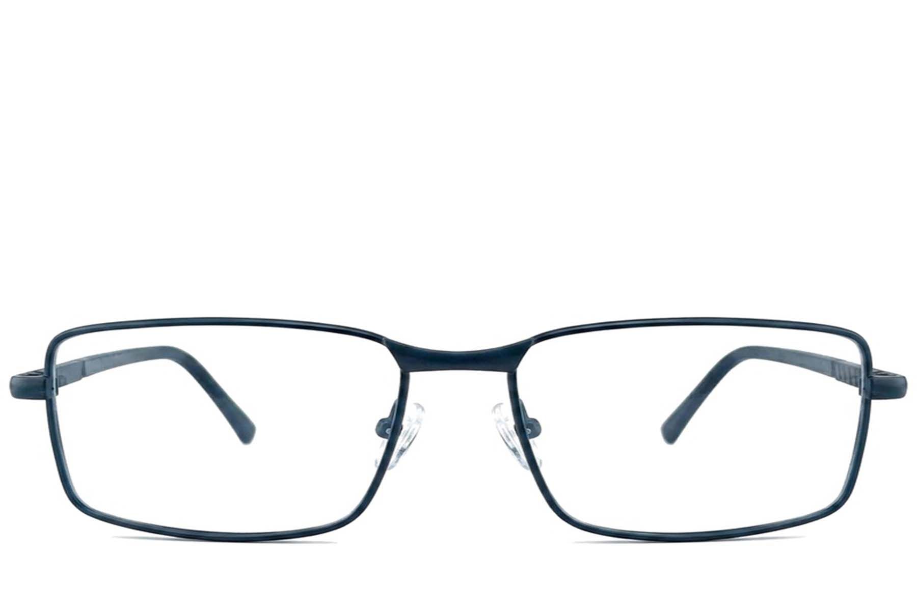 Rectangular Blue Metal Glasses #BS2012-1063