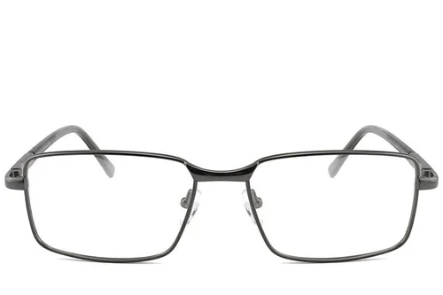Lunettes rectangulaires en métal gris #BS2012-1064