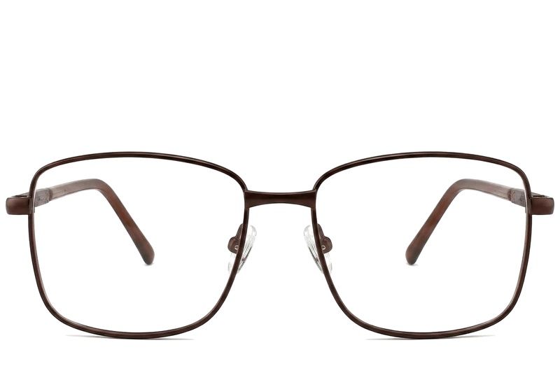 Rectangular Brown Metal Glasses #BS2012-1068