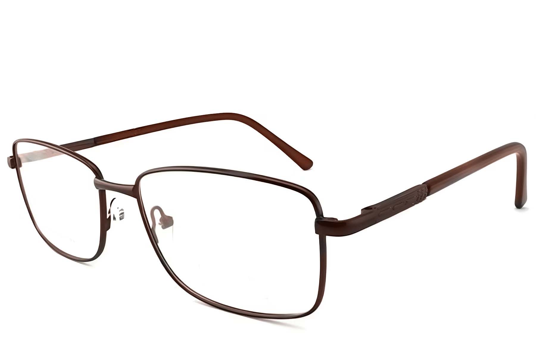 Rectangular Brown Metal Glasses #BS2012-1068
