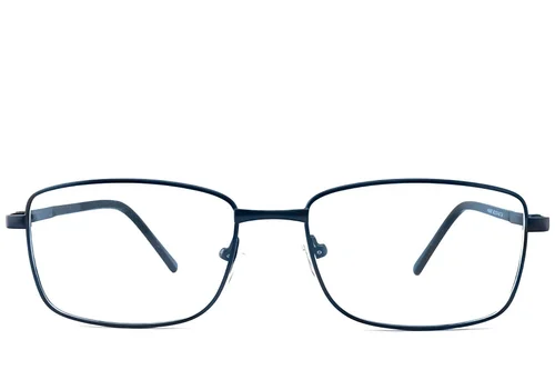 Lunettes rectangulaires en métal bleu #BS2012-1069