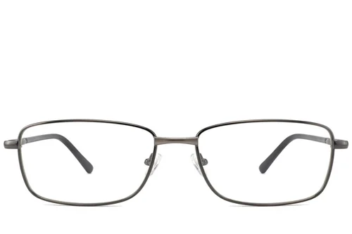 Lunettes rectangulaires en métal gris #BS2012-1070