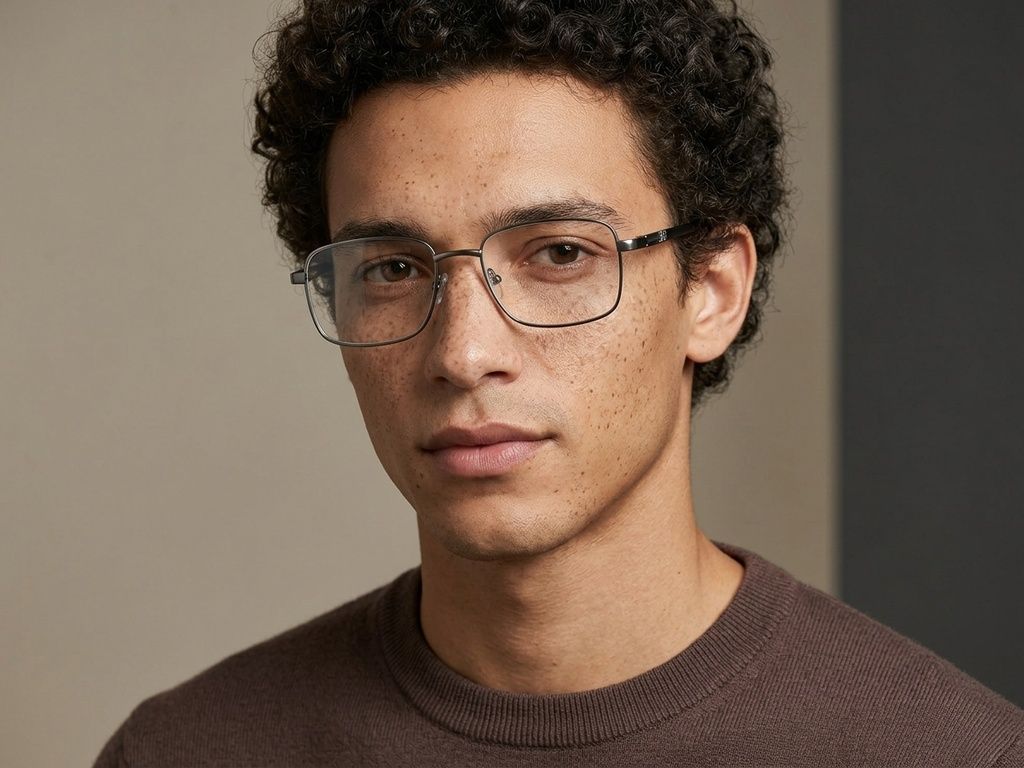 Rectangular Grey Metal Glasses #BS2012-1070