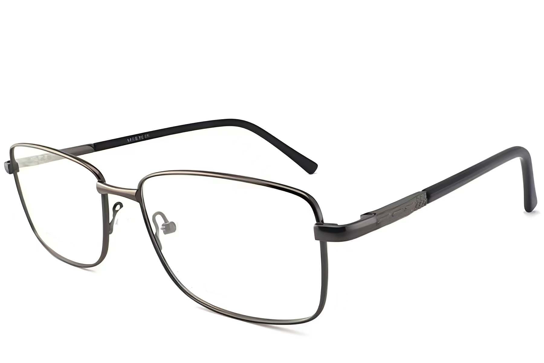 Rectangular Grey Metal Glasses #BS2012-1070