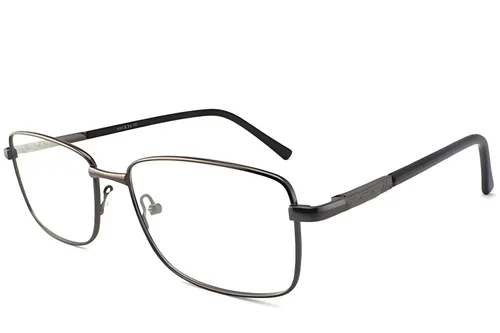 Lunettes rectangulaires en métal gris #BS2012-1070