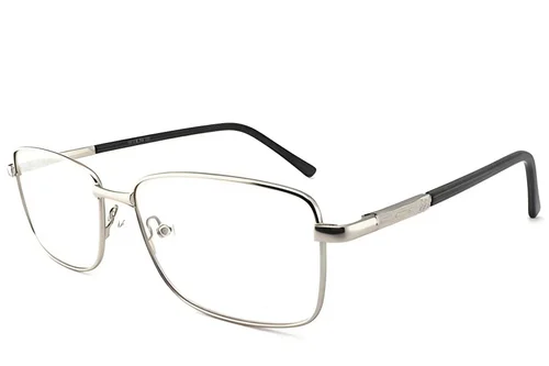 Lunettes rectangulaires en métal argenté #BS2012-1071