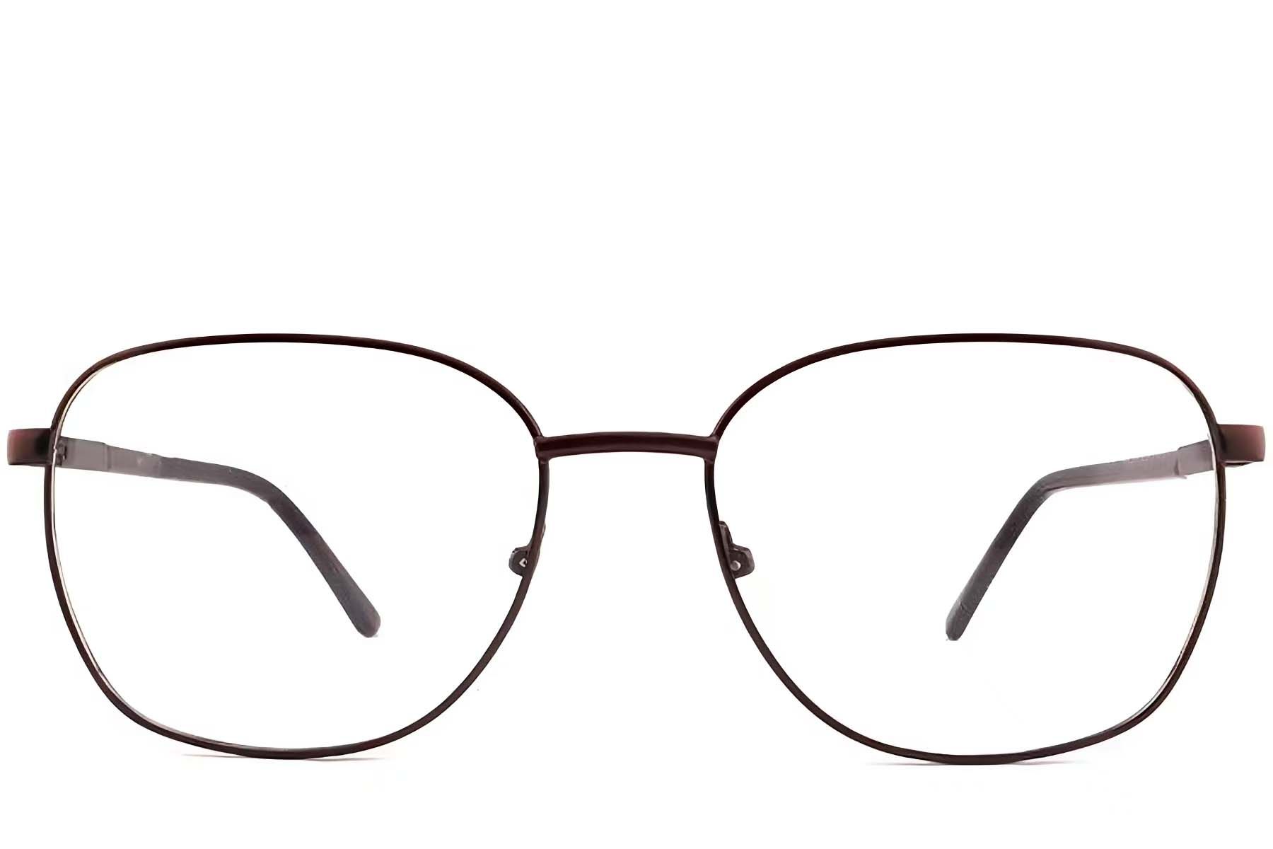 Oval Brown Metal Glasses #BS2012-1074