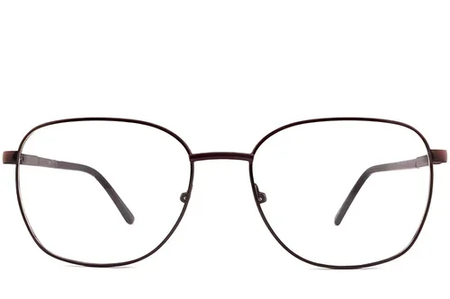 Lunettes ovales en métal marron #BS2012-1074