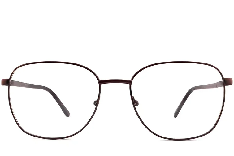 Ovale braune Metallbrille #BS2012-1074