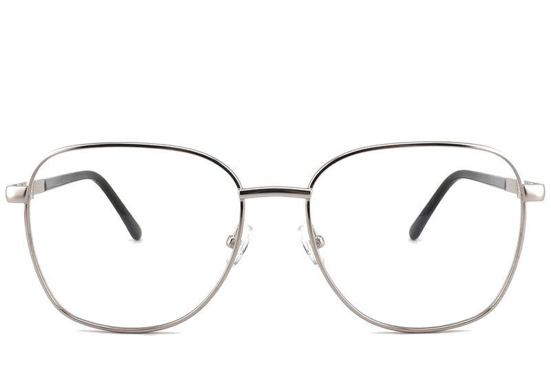 Gafas ovaladas de metal plateado #BS2012-1076