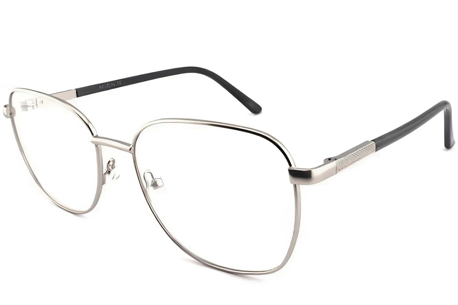 Oval Silver Metal Glasses #BS2012-1076