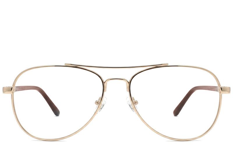 Aviator Golden Metal Glasses #BS2012-1077