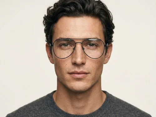 Lunettes aviateur en métal noir #BS2012-1078