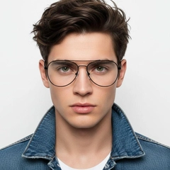 Aviator Black Metal Glasses #BS2012-1078