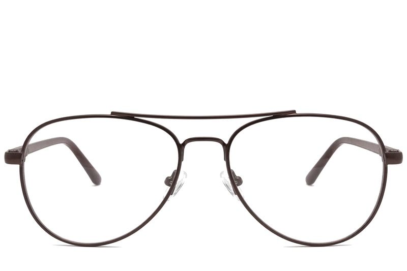 Gafas de metal marrón aviador n.° BS2012-1079
