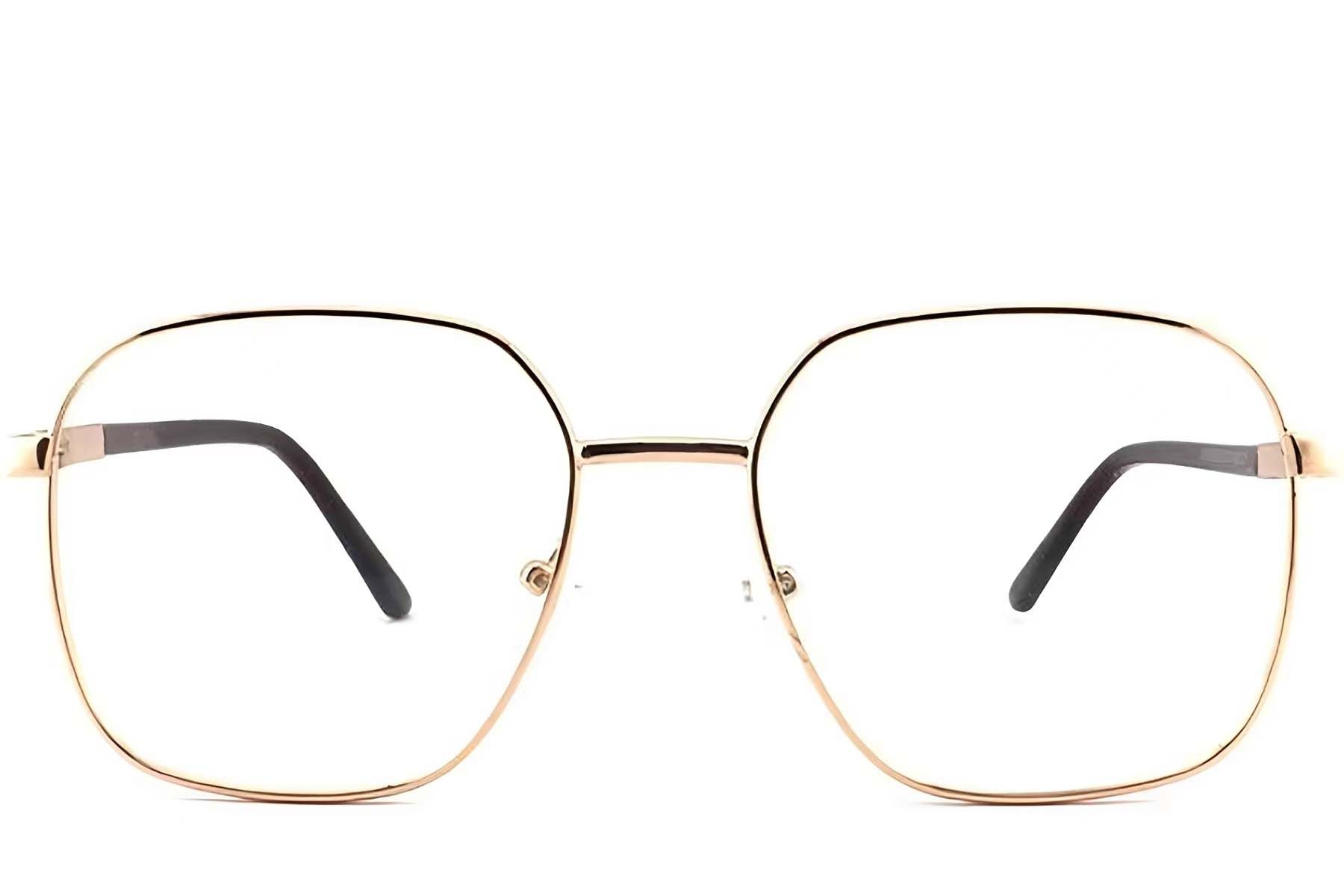Rectangular Golden Metal Glasses #BS2012-1082