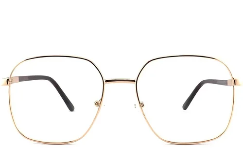 Lunettes rectangulaires en métal doré #BS2012-1082