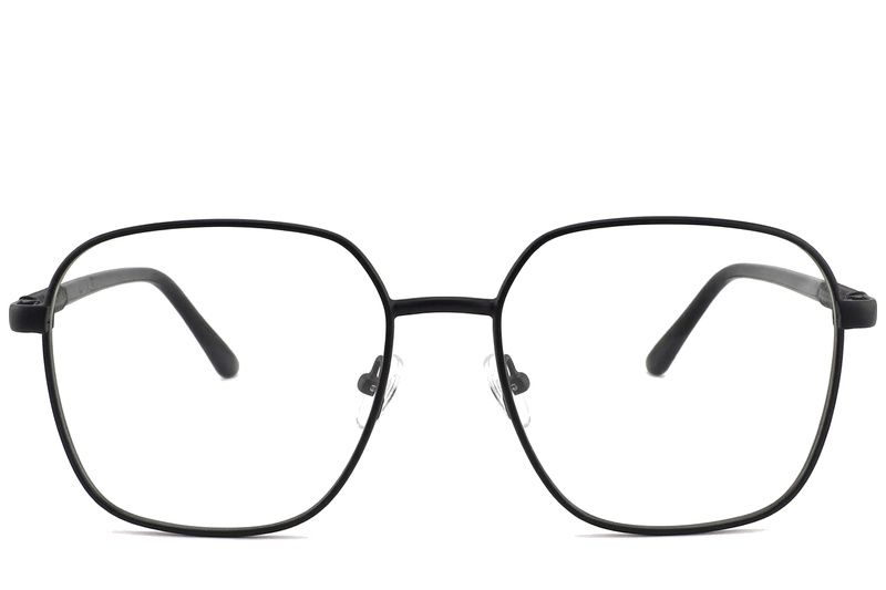 Rectangular Black Metal Glasses #BS2012-1083