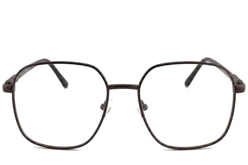 Lunettes rectangulaires en métal brun #BS2012-1084