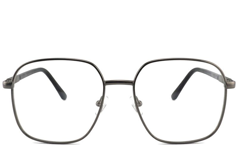 Rectangular Grey Metal Glasses #BS2012-1085